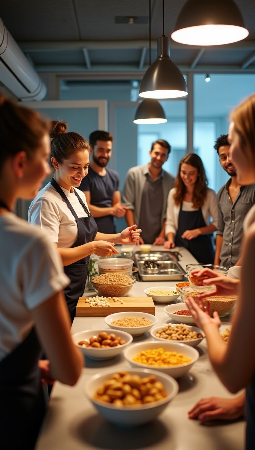 Σκηνή που δείχνει την παραγωγή μπαρ από φυσικά υλικά